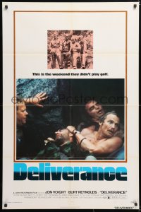 8f295 DELIVERANCE 1sh 1972 Jon Voight, Burt Reynolds, Ned Beatty, John Boorman classic!