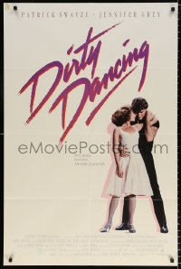 8f311 DIRTY DANCING int'l 1sh 1987 great classic image of Patrick Swayze & Jennifer Grey dancing!
