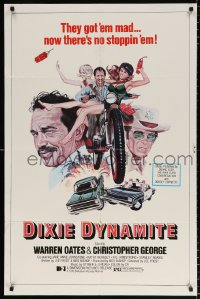 8f317 DIXIE DYNAMITE 1sh 1976 Warren Oates on dirt bike with sexy dynamite girls!
