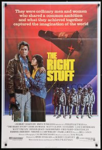8f776 RIGHT STUFF English 1sh 1983 completely different art of Shepard & the first NASA astronauts!