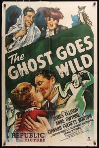 8f427 GHOST GOES WILD 1sh 1947 Edward Everett Horton, James Ellison, haunted house!