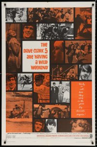 8f466 HAVING A WILD WEEKEND 1sh 1965 John Boorman rock & roll comedy, great photo montage!