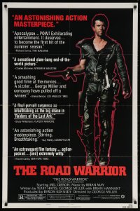 8f618 MAD MAX 2: THE ROAD WARRIOR style B 1sh 1982 George Miller, Mel Gibson returns as Mad Max!