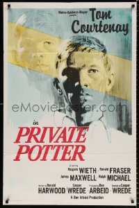 8f750 PRIVATE POTTER 1sh 1962 soldier Tom Courtenay has a religious experience!