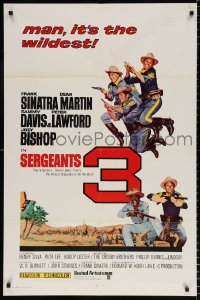 8f807 SERGEANTS 3 1sh R1968 John Sturges, Frank Sinatra, Rat Pack parody of Gunga Din!