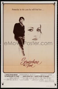 8f835 SOMEWHERE IN TIME 1sh 1980 Christopher Reeve, art of Jane Seymour, cult classic!