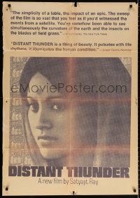 8f315 DISTANT THUNDER 30x43 special poster 1973 Satyajit Ray's Ashani Sanket, great close-up!