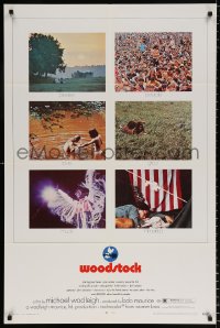 8f983 WOODSTOCK 1sh 1970 six images of the most famous epic rock & roll concert!