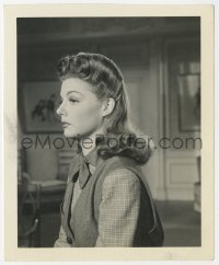 8g049 ANN SHERIDAN 4.25x5 still 1940s profile portrait showing her beautiful hair & costume!