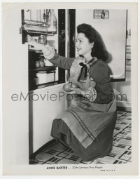 8g106 ANNE BAXTER 8x10.25 still 1940s kneeling & taking vegetables from her refrigerator!