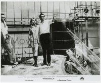 8g125 BARBARELLA candid 8.25x10 still 1968 Roger Vadim shows sexy Jane Fonda a furturistic set!