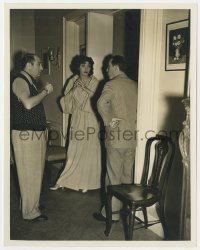 8g213 CONFESSION candid 8x10.25 still 1937 director Joe May rehearses a scene with Kay Francis!