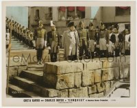 8g009 CONQUEST color-glos 8x10 still 1937 Charles Boyer as Napoleon with troops on city wall!