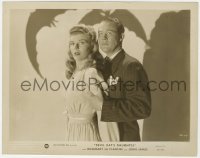 8g251 DEVIL BAT'S DAUGHTER 8x10.25 still 1946 Rosemary La Planche & man scared by bat silhouette!