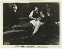 8g253 DEVIL'S ISLAND 8x10.25 still 1939 Boris Karloff about to perform surgery on wounded man!