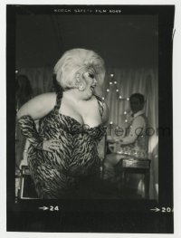 8g057 DIVINE 4x5.5 trimmed contact sheet 1970s star of John Waters films at Studio One nightclub!
