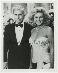 8g277 DYNASTY TV 7.25x9 still 1986 John Forsythe & Linda Evans attending gala in The Ball episode!
