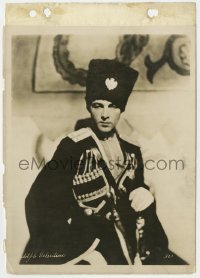 8g280 EAGLE 8x11 key book still 1926 great posed portrait of Ruldolph Valentino as Russian Cossack!
