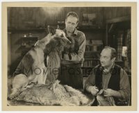 8g304 FANGS OF THE WILD 8.25x10 still 1939 Chesebro looks at Rin Tin Tin Jr. with fur in mouth!