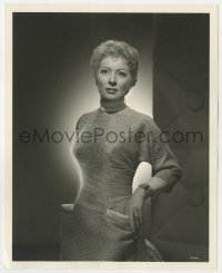 8g378 GREER GARSON deluxe 8x10 still 1940s MGM studio portrait in cool dress with big pockets!