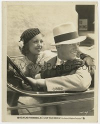 8g436 I LIKE YOUR NERVE 8x10.25 still 1931 sexy Loretta Young & Douglas Fairbanks Jr. c/u in car!