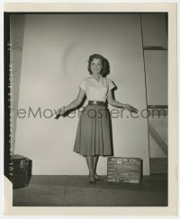 8g054 I LOVE MELVIN 4x5 wardrobe test photo 1953 Debbie Reynolds in blouse & skirt as Judy!