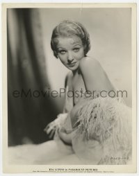 8g443 IDA LUPINO 8x10.25 still 1934 super young portrait with few clothes clutching feathers!