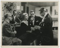 8g444 IN A LONELY PLACE 8x10 still 1950 Humphrey Bogart watching man hold Gloria Grahame's hand!