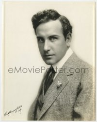 8g458 JACK LIVINGSTON deluxe 7.5x9.5 still 1910s portrait of the silent actor wearing suit & tie!