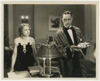 8g578 MAN OF THE WORLD 8.25x10 still 1931 Wynne Gibson in deco dress stares at William Powell!
