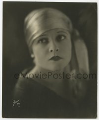 8g599 MARY THURMAN deluxe 7.5x9.25 still 1920s head & shoulders portrait wearing scarf by Hoover!