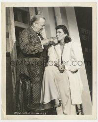 8g689 OUR WIFE candid 8.25x10 still 1941 Charles Coburn feeds vegetable juice to Ellen Drew!
