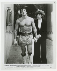 8g775 ROCKY 8.25x10.25 still 1976 Talia Shire and bruised & battered Sylvester Stallone!