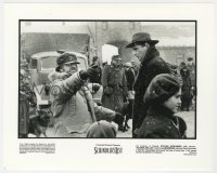 8g811 SCHINDLER'S LIST candid 8x10 still 1993 Steven Spielberg directing Liam Neeson in the snow!