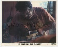 8g028 TEXAS CHAINSAW MASSACRE 8x10 mini LC #7 1974 Tobe Hooper classic, Leatherface cutting victim!