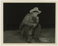 8g518 LAND OF THE LAWLESS 8x10.25 still 1927 great seated close up of cowboy Jack Padjan!