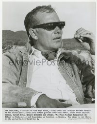 8g967 WILD BUNCH candid 7.5x9.75 still 1969 portrait of director Sam Peckinpah wearing cool shades!