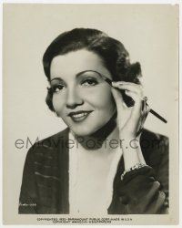 8g976 WISER SEX 8x10.25 still 1932 portrait of Claudette Colbert pencil etching her eyebrows!