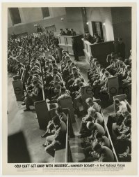 8g993 YOU CAN'T GET AWAY WITH MURDER 8x10.25 still 1939 far shot of convicts in prison chapel!
