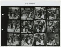 8g061 YOUNG FRANKENSTEIN 8.5x11 contact sheet 1974 candid of top cast clowning around while eating!