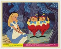 8g033 ALICE IN WONDERLAND color English FOH LC R1969 she's with Tweedledee & Tweedledum, Disney!