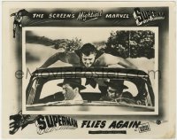 8g039 SUPERMAN FLIES AGAIN English FOH LC 1954 FX image of George Reeves lifting car, ultra rare!