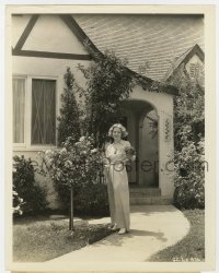 8g351 GLENDA FARRELL 8x10 still 1936 at her home with her colossal tea roses before Snowed Under!