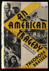 8h005 AMERICAN TRAGEDY Horace Liveright movie edition hardcover book 1931 Dreiser, von Sternberg