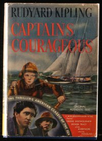 8h010 CAPTAINS COURAGEOUS Sun Dial movie edition hardcover book 1937 Rudyard Kipling's story!