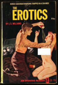 8h291 EROTICS paperback book 1965 bored suburban wantons trapped in a sin web, flesh thrill!