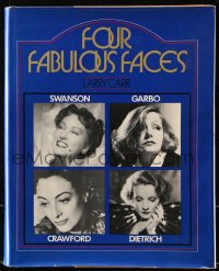 8h179 FOUR FABULOUS FACES hardcover book 1970 Greta Garbo, Gloria Swanson, Joan Crawford, Dietrich!