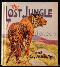8h051 LOST JUNGLE Saalfield Little Big Book hardcover book 1936 animal trainer Clyde Beatty!