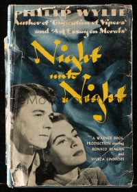 8h024 NIGHT UNTO NIGHT movie edition hardcover book 1949 Ronald Reagan & Viveca Lindfors!