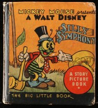 8h052 SILLY SYMPHONY Big Little Book hardcover book 1934 Walt Disney's Bucky Bug story picture book!